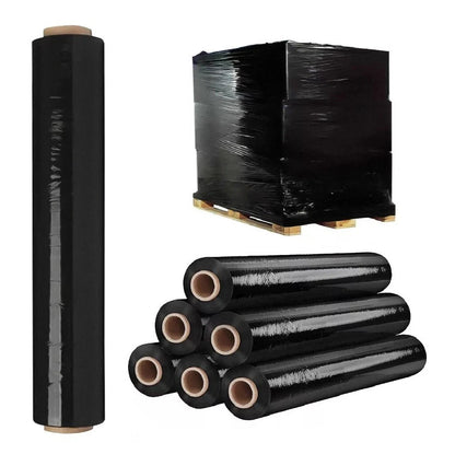 Pallet Wrap Stretch Shrink Black Non Extended Wrapping Film 500mm x 250m 25mu