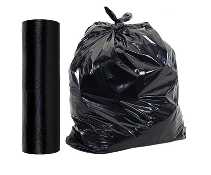 5 x Bin Liner Bags Black Rubbish Refuse Sacks 10 Bags per Roll 18" x 39" x 34"