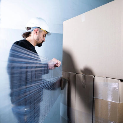 6 x Pallet Stretch Shrink Wrap Clear Cling Film Non Extended 400mm x 23mu 750g