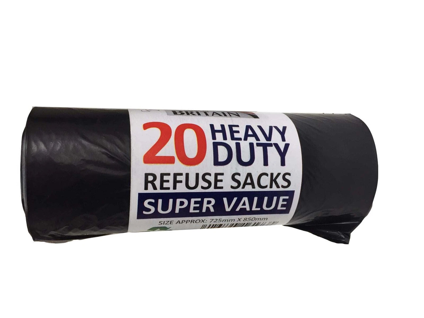 Bin Liner Heavy Duty Refuse Sacks Black Rubbish Wastage Bag 14" x 32" x 30" 20mu
