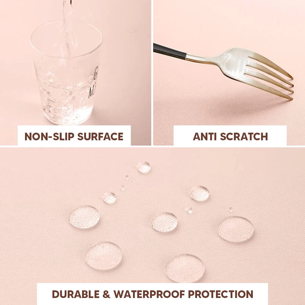 Plastic Table Cloth Reusable Waterproof Wipeable Pink Table Protector Cover 84"
