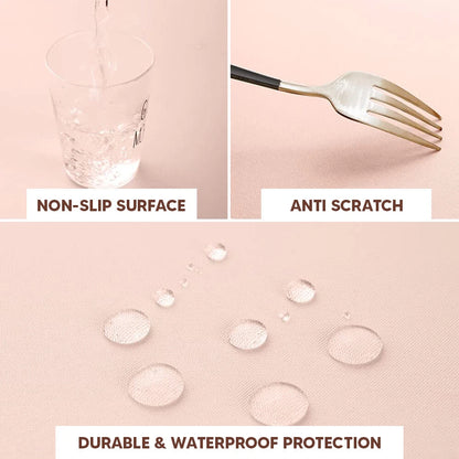 Plastic Table Cloth Reusable Waterproof Wipeable Pink Table Protector Cover 84"