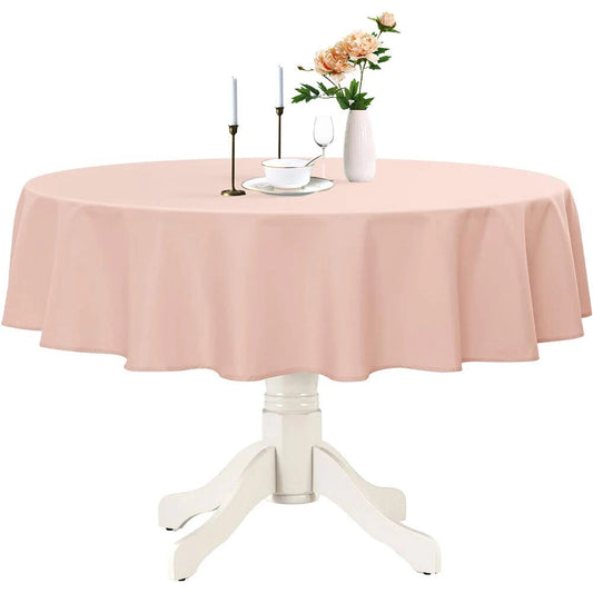 Plastic Table Cloth Reusable Waterproof Wipeable Pink Table Protector Cover 84"