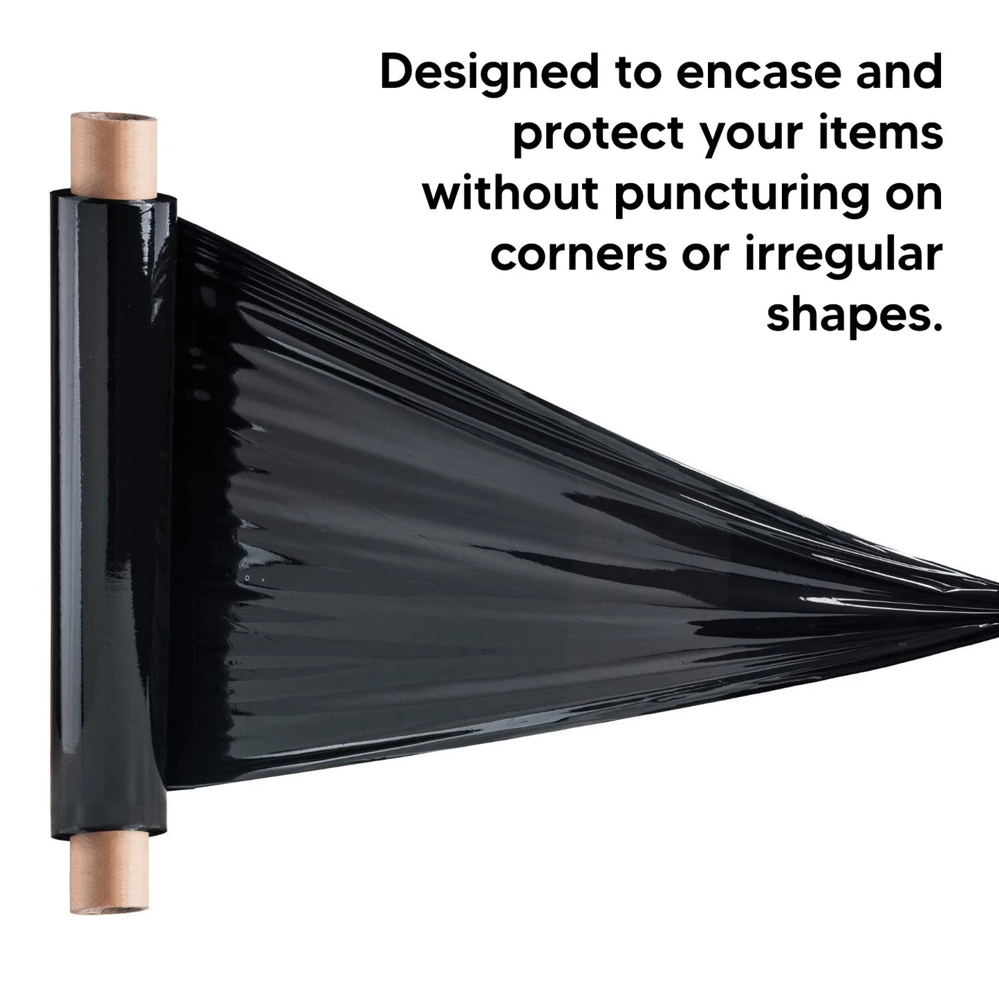 Pallet Wrap Stretch Shrink Black Extended Cling Wrapping Film 400mm x 200m 20mu