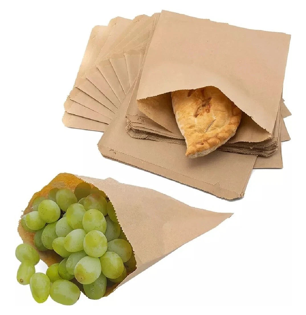 Kraft Food Paper Bags Sulphite Strung Bag for Food Sandwich Bakery Products