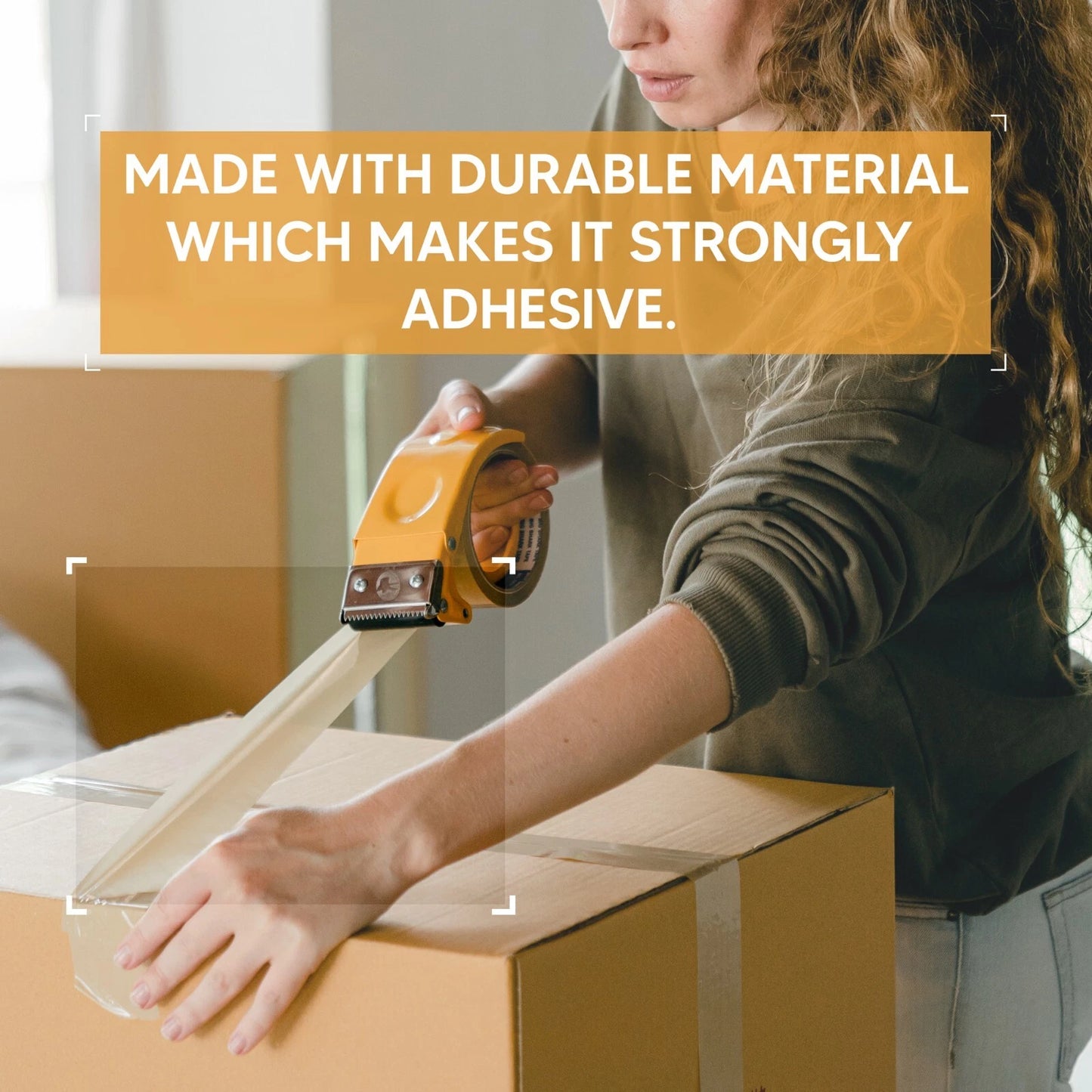 Parcel Packaging Tape Brown Buff Box Packing Cartoon Sealing Tape 48mm x 40m