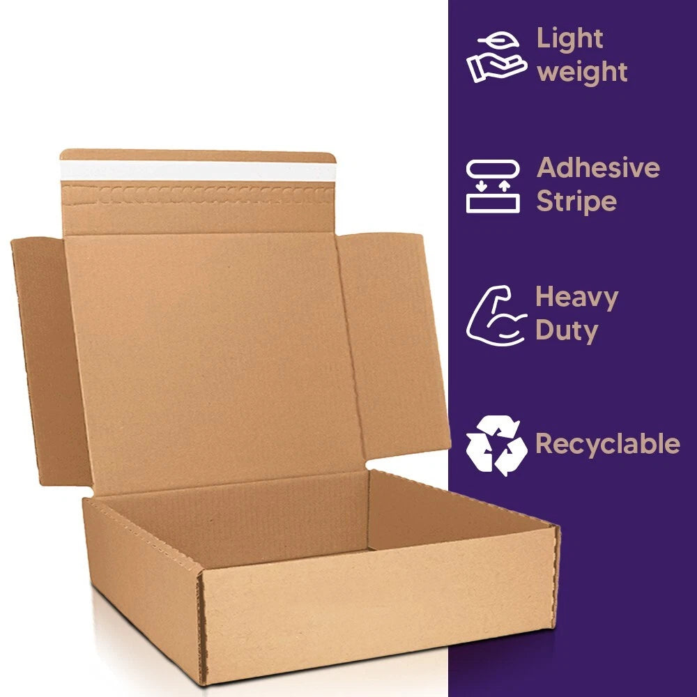 Corrugated Cardboard Boxes Self Adhesive Sticky Peel & Seal Large Letter Box