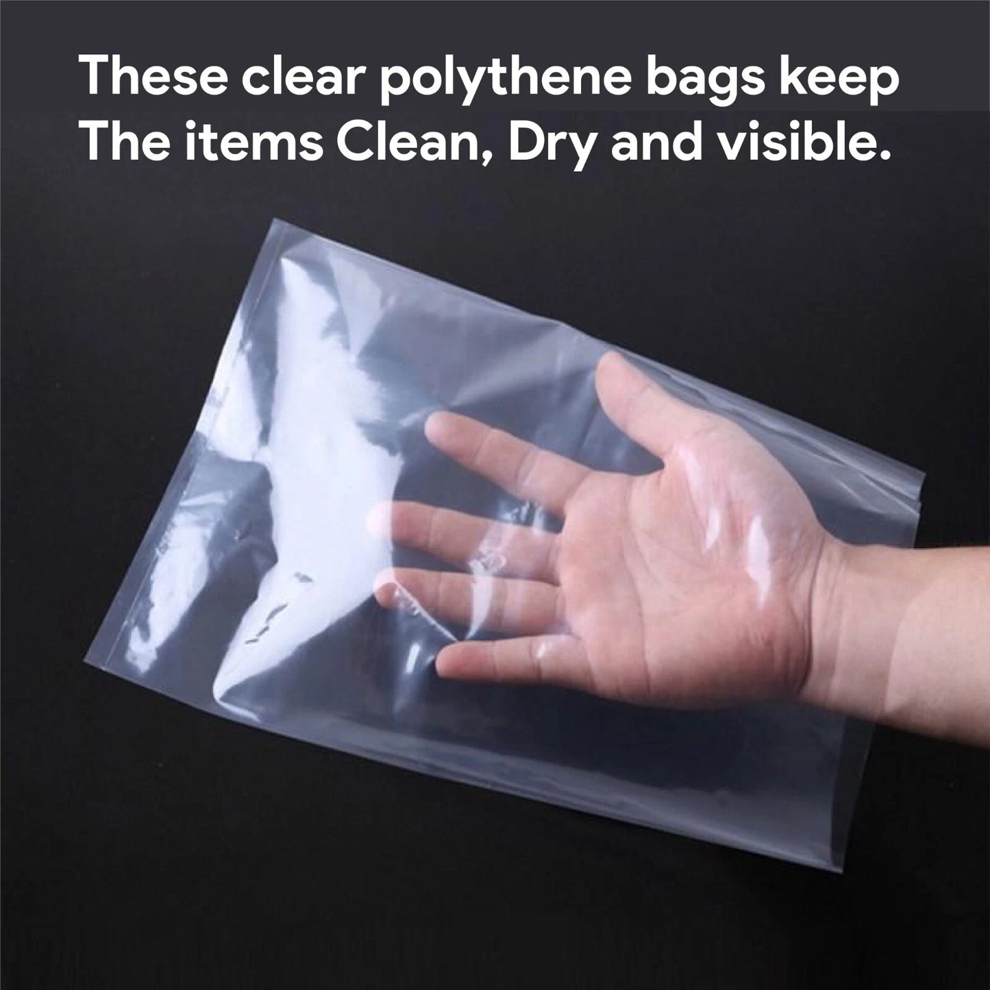 Clear Plastic Polythene Food Storage Reusable Freezing Bag for Fruits Vegetables