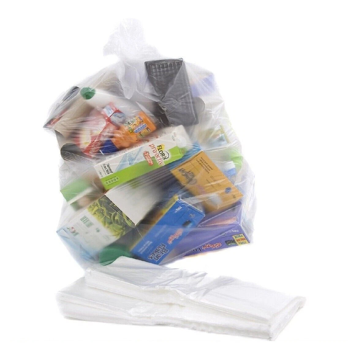 20 x Clear Bin Bags Heavy Duty Rubbish Garbage Trash Bin Bags for Wastage