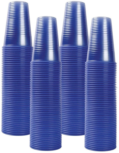 Reusable Plastic Cups Blue Vending Water Drinking Parties Catering Weddings 7oz
