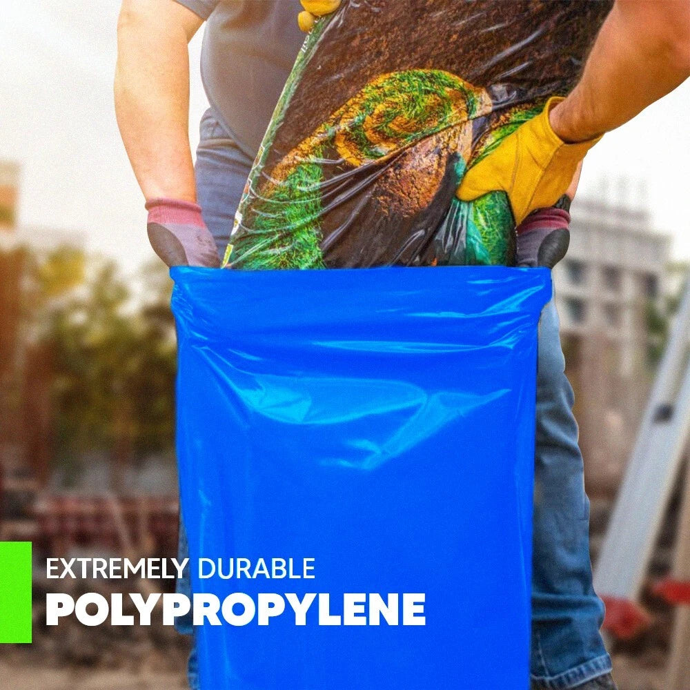 100 x Blue Heavy Duty Rubble Sacks Construction Builder Bags 36" x 48" 400-500g