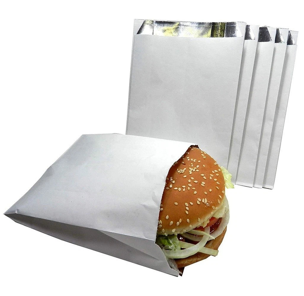 Foil Lined Nan Bags Insulated Foil Food Paper Bags - 7" x 9" x 12"