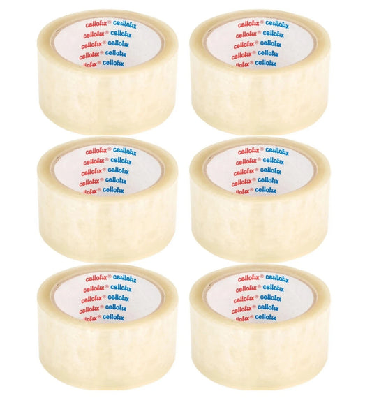 Cellofix Parcel Packaging Tape Low Noise Carton Sealing Packing 48mm x 66m