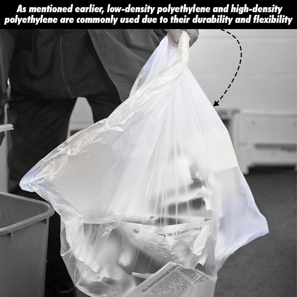 200 x Clear Bin Bags Heavy Duty Rubbish Garbage Trash Bin Bags for Wastage