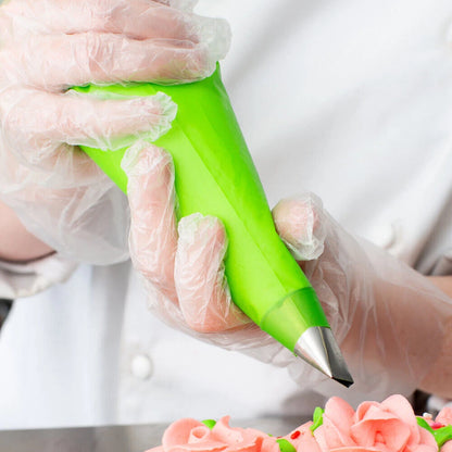 Disposable Icing Piping Bags Green Sticky Savoy Cake Decorating Bags 21" Large