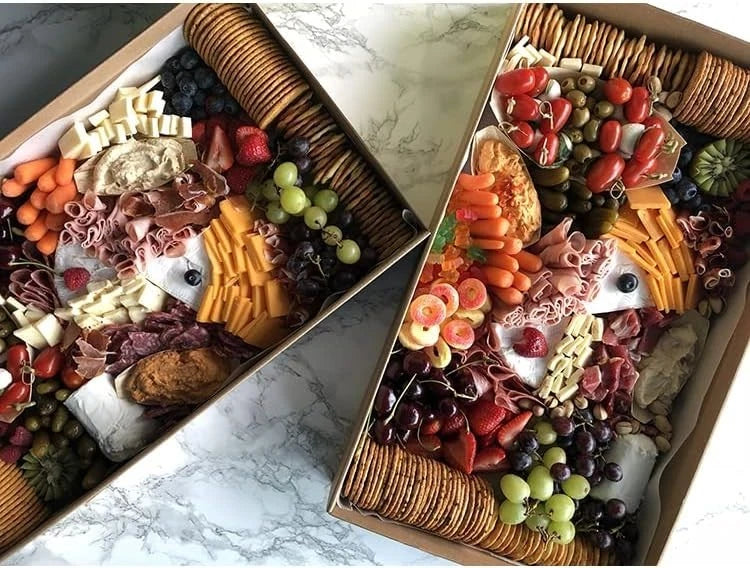 Cardboard Gift Hamper Tray for Christmas New Years Parties 16" x 10.5" x 4"