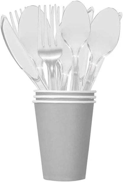 Heavy Duty Reusable Spoons Forks Knives Mix Plastic Cutlery Set Catering Supply