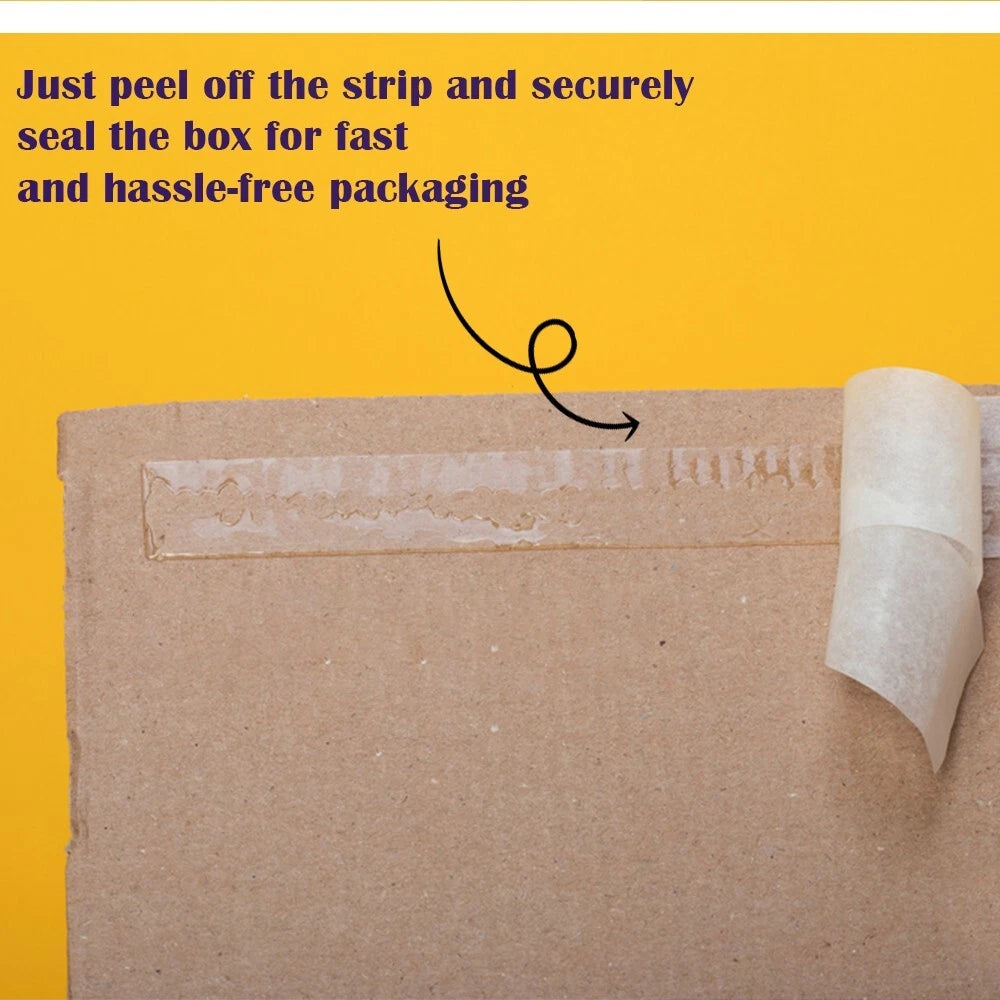 Corrugated Cardboard Boxes Self Adhesive Sticky Stripe Large Letter Box 500pcs