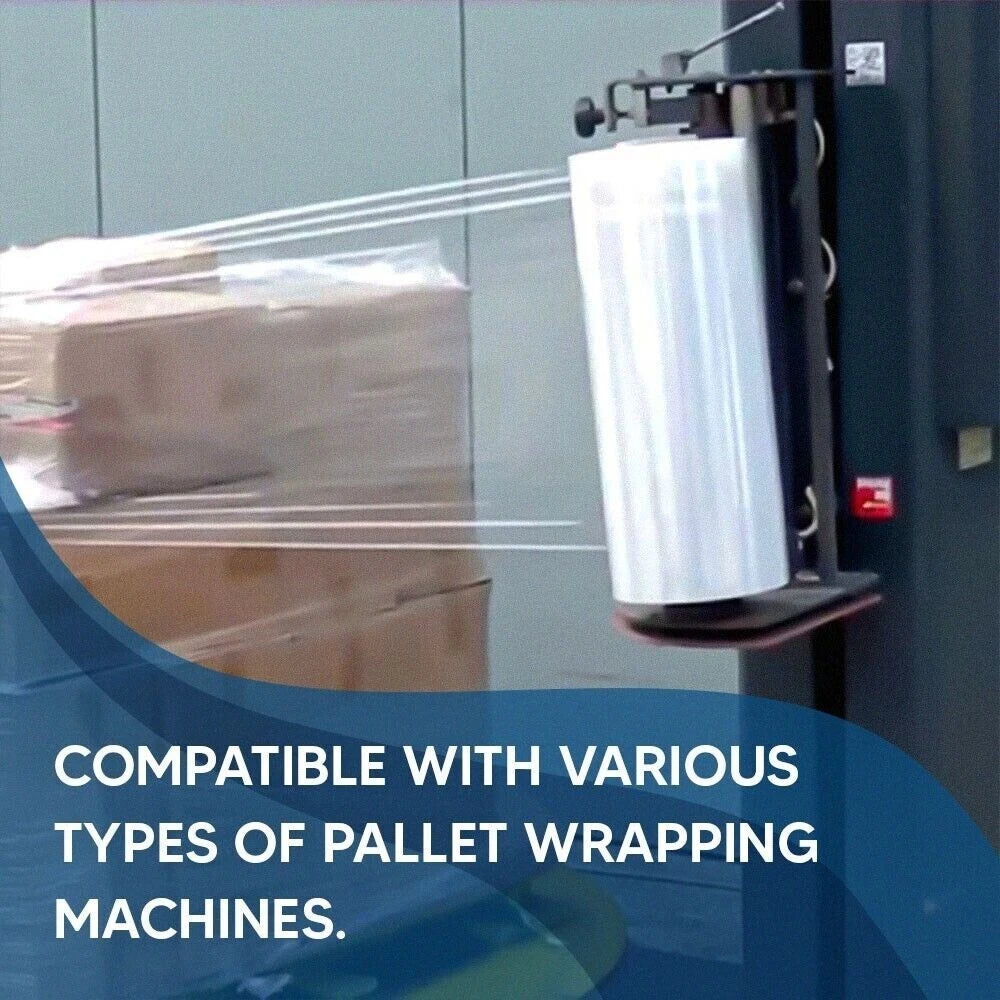 Pallet Wrap Machine 500mm x 1750m 20mu Clear Shrink Stretch Film Wrap Roll