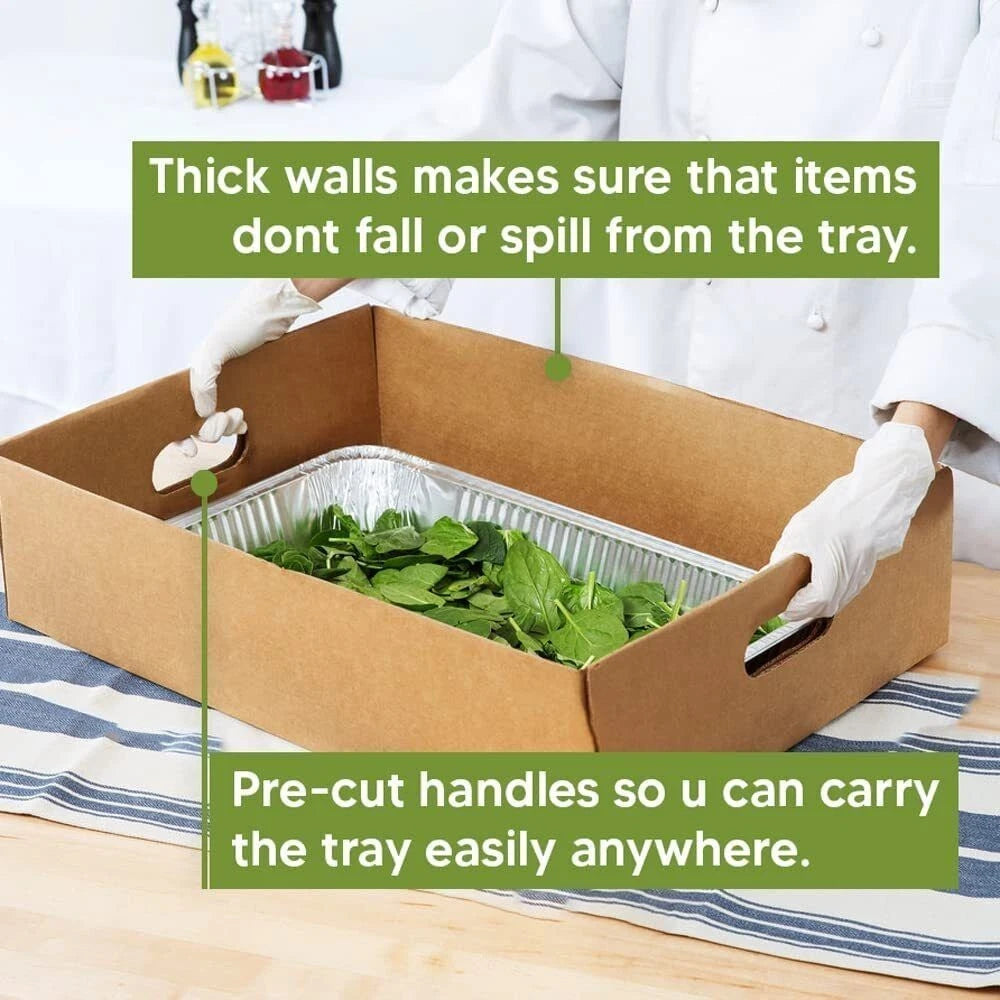 5 x Cardboard Gift Hamper Tray for Christmas New Years Parties 16" x 10.5" x 4"