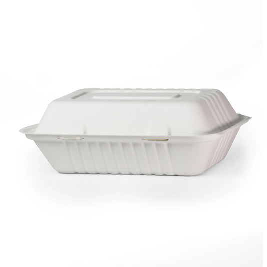 Meal Boxes 9” x 6” Bio degradable Bagasse Takeaway Container