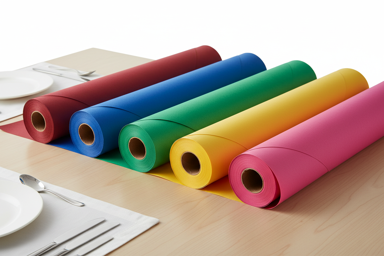 please generate colored  banquet roll colored photos